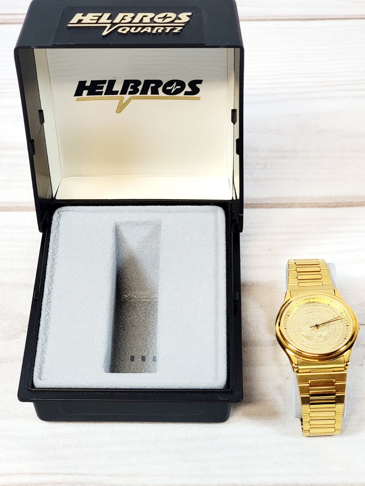 Vintage Helbros United States Department of the Navy Gold-Tone Wristwatch Men’s