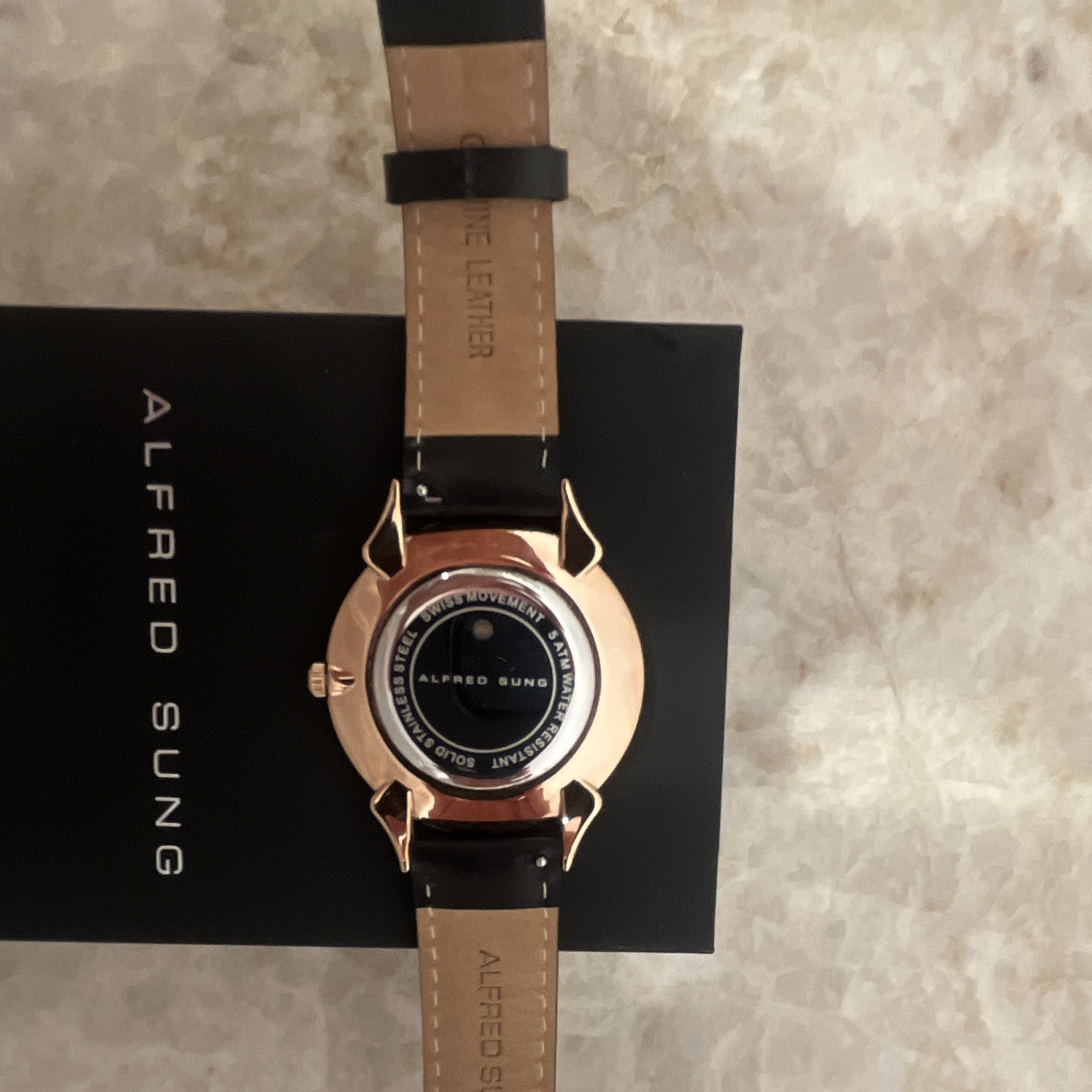 $240 ALFRED SUNG men’s Swiss Heritage 42 MM x 10MM