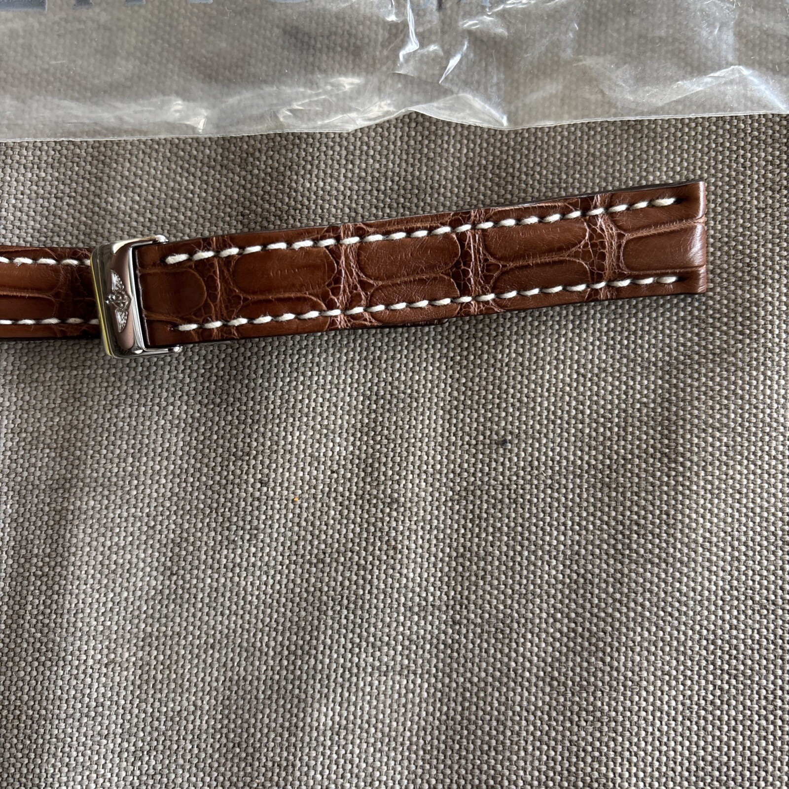 Original New Breitling 16-14 80 Leather Bracelet Band for Folding Clasp 226