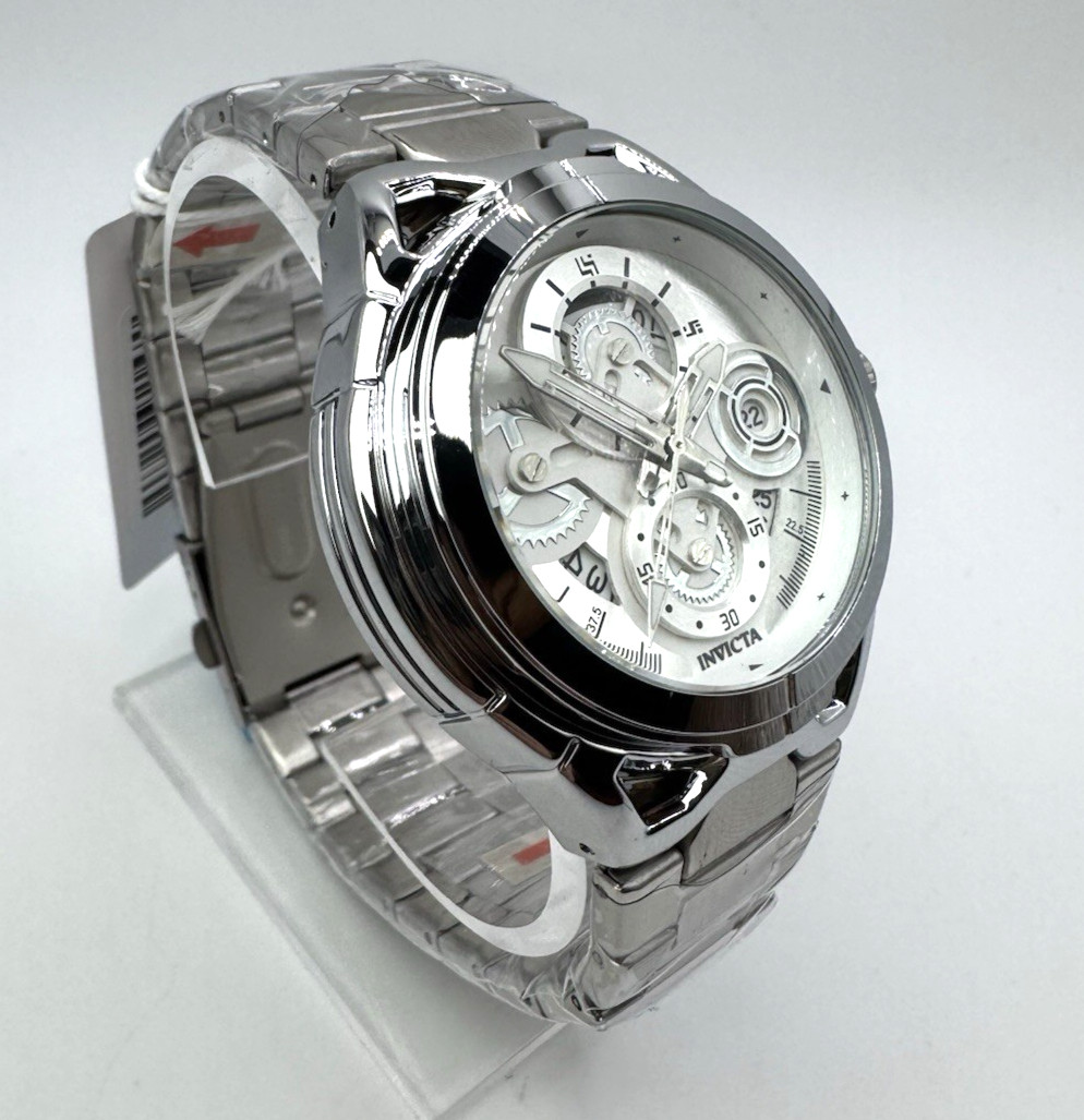Invicta S1 Rally (79011) 44mm Men’s Quartz Watch – Silver Stainless Steel – NEW
