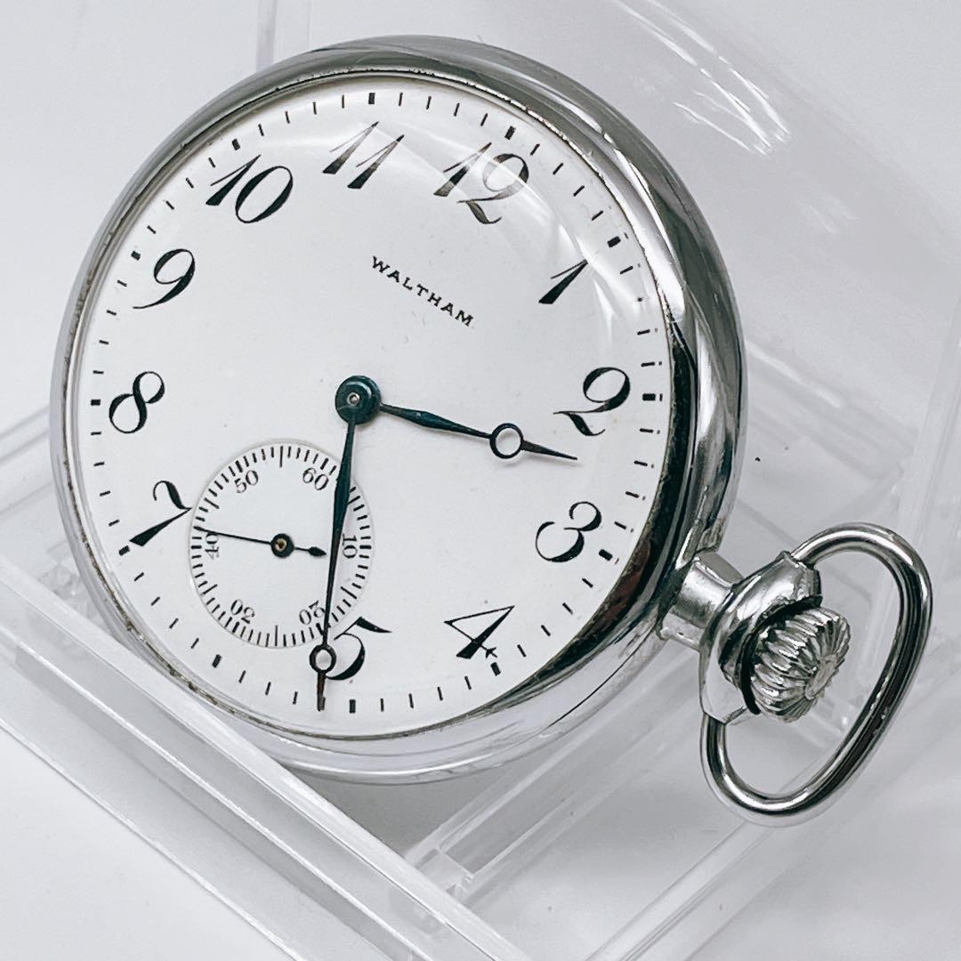 Waltham Manual Wind Pocket Watch Gold Subdial Vintage Retro Men’s Japan 071121