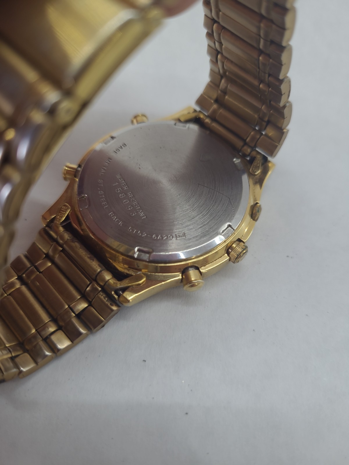 Vintage Seiko 5T52-6A29 World Timer GMT Alarm Gold Tone 37.5mm Watch
