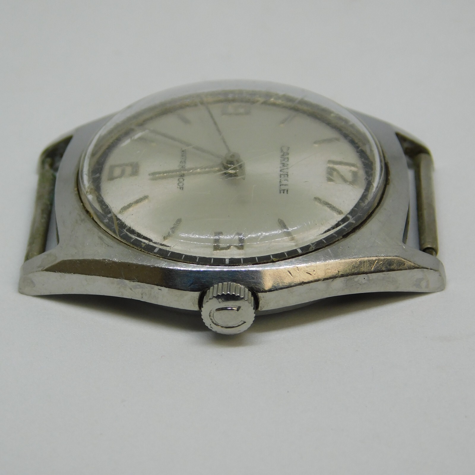 Vintage CARAVELLE N1 Silver Tone Wind-up Analog Men’s Watch