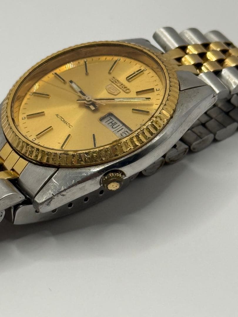 SEIKO 5 Automatic Caliber 7S26-0500 Mens 36mm Case Silver Timepiece 21J DayDate