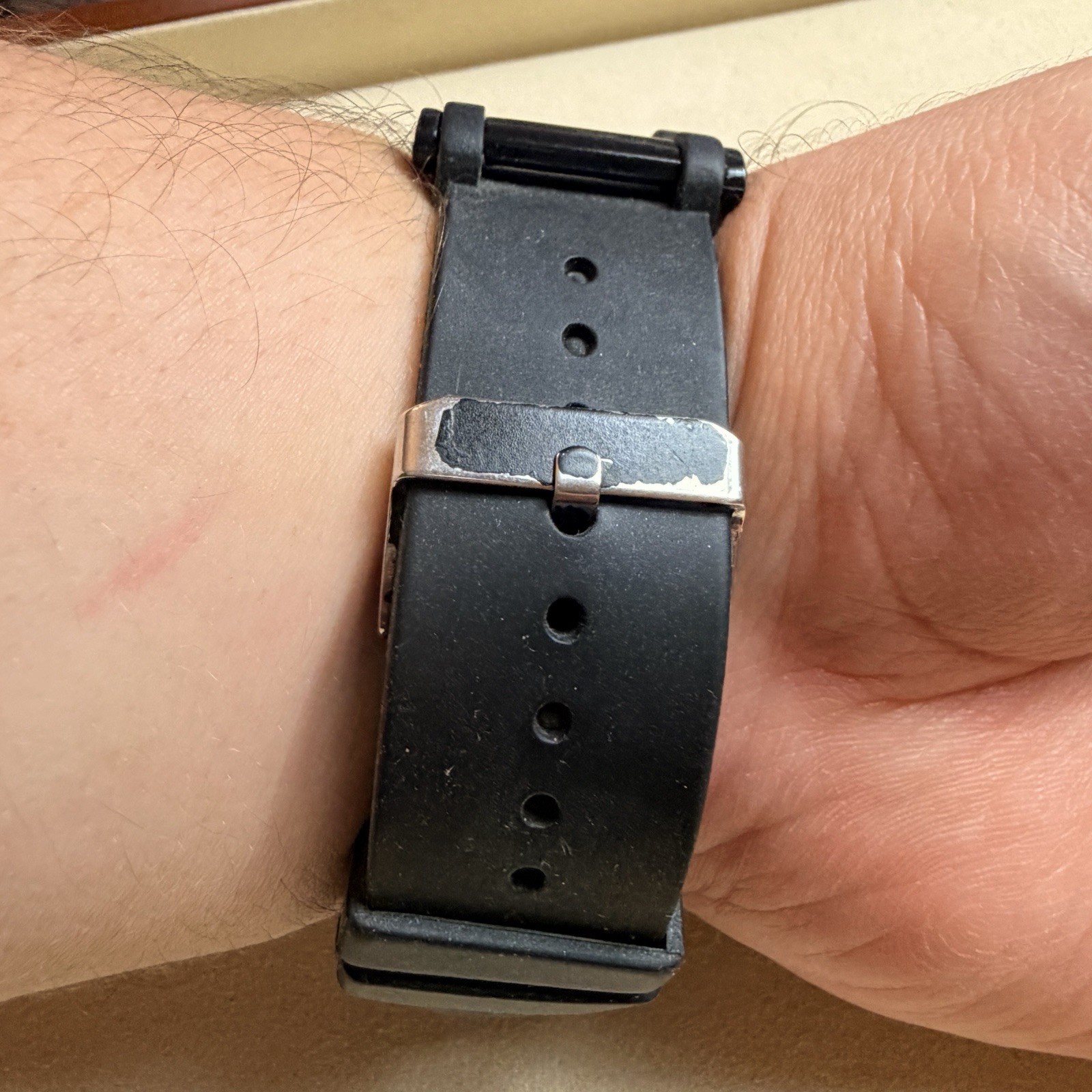 UNTESTED ICE KING Quartz Chronograph Men’s Watch Black Dial Rubber Strap
