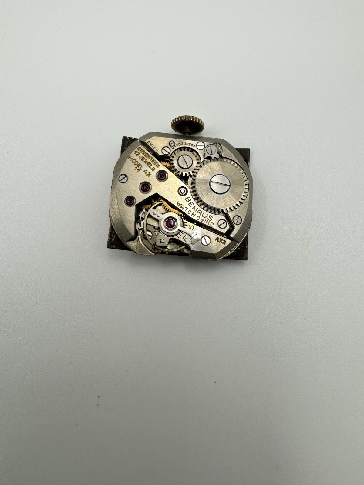 Vintage Benrus Art Deco Tank Style Mechanical 17 Jewel Watch