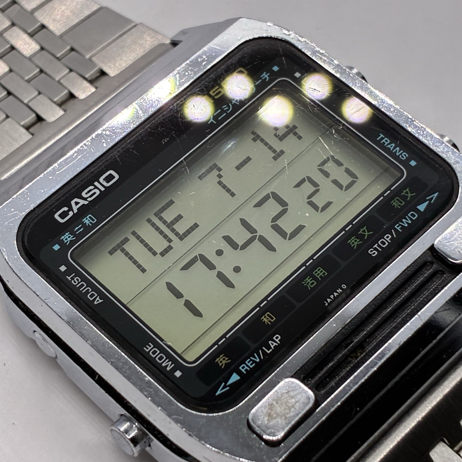 Vintage Casio T-1500 Dict Watch Module 117 Dictionary 1980s Rare Japan #2466