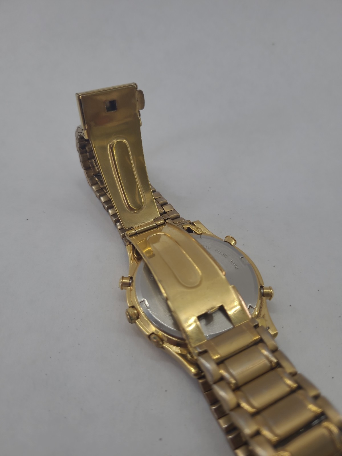 Vintage Seiko 5T52-6A29 World Timer GMT Alarm Gold Tone 37.5mm Watch