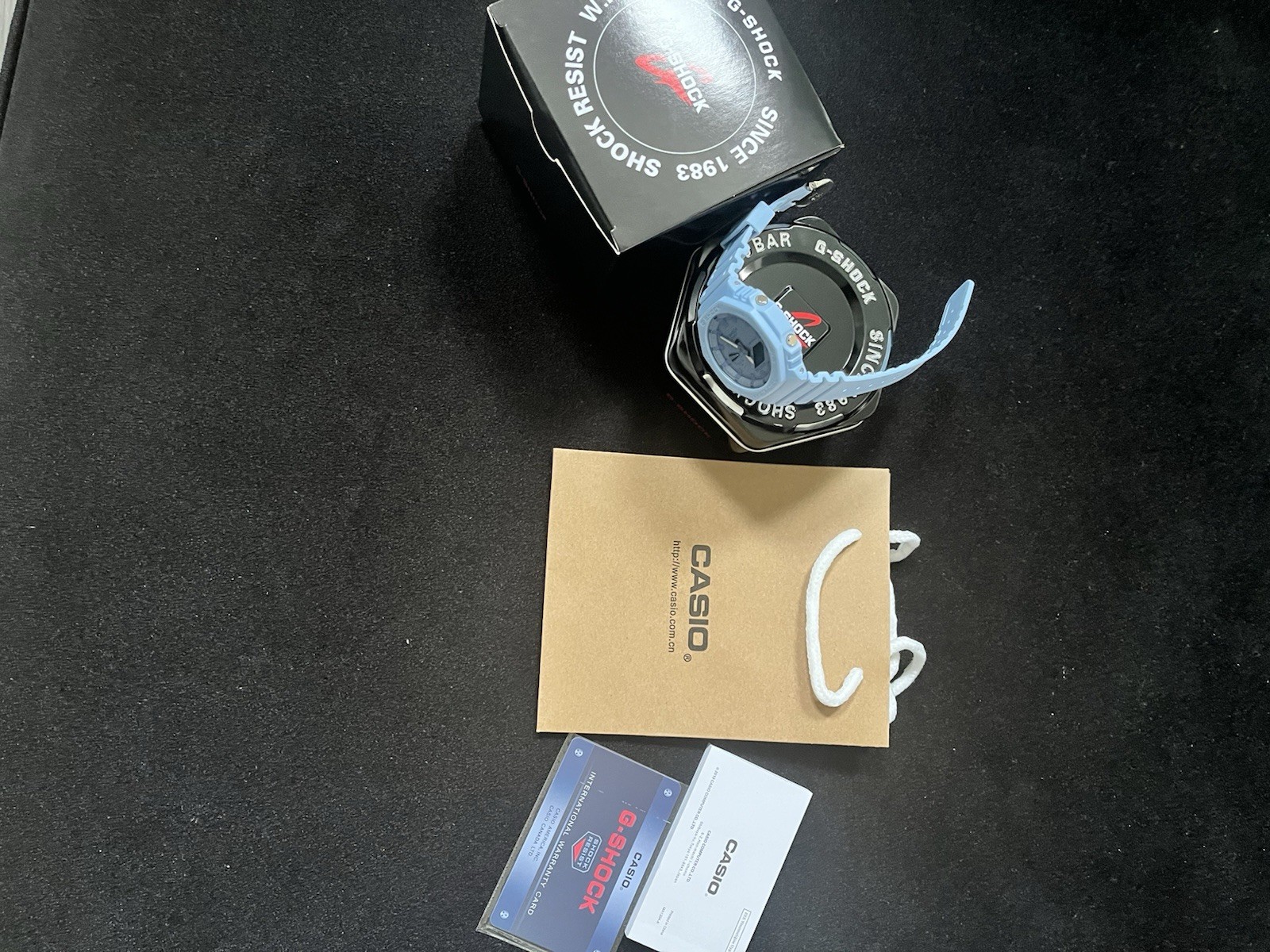 Casio G-SHOCK Blue Analog-Digital Quartz Resin Watch 200m Box Manual