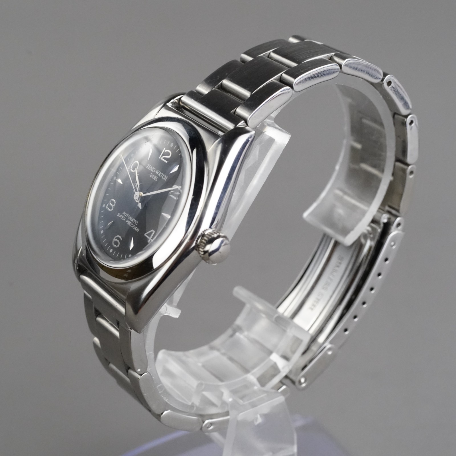 ZENO-WATCH Automatic Super Precisio Vintage ZNB-001 Men’s Wristwatch Silver 33mm