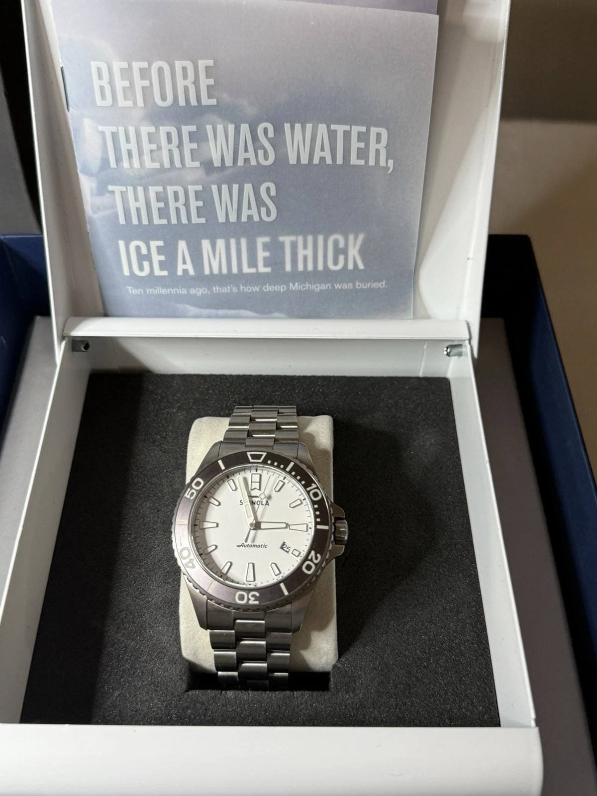 Shinola Ice Monster Automatic Titanium 43mm Watch 300m Water Resistant w/ Box