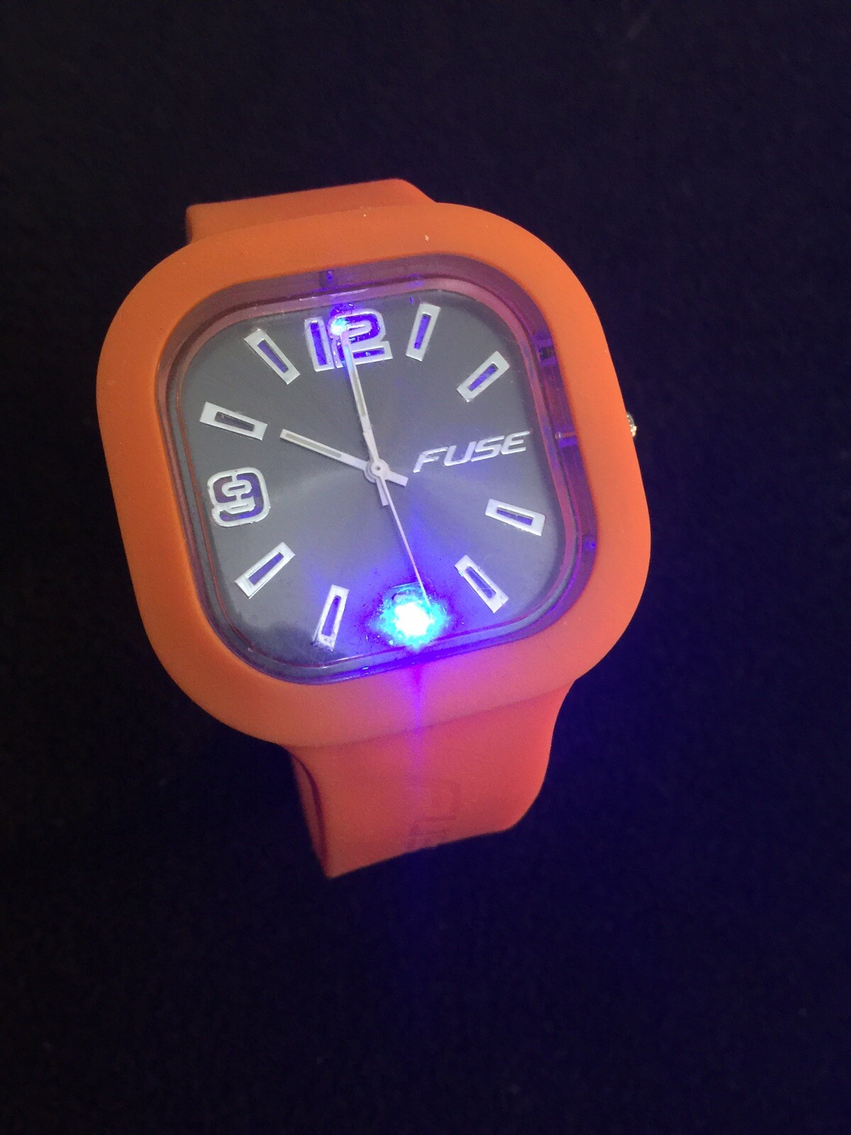 fusee watch, With Flashing Light Ladies Quartz,2 New Battery’s Orange ,dark gray