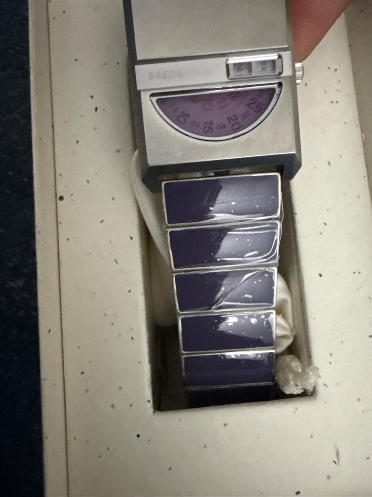 Breda Pulse Tandem Stainless Steel Bracelet Watch, 26mm light Blue/purple
