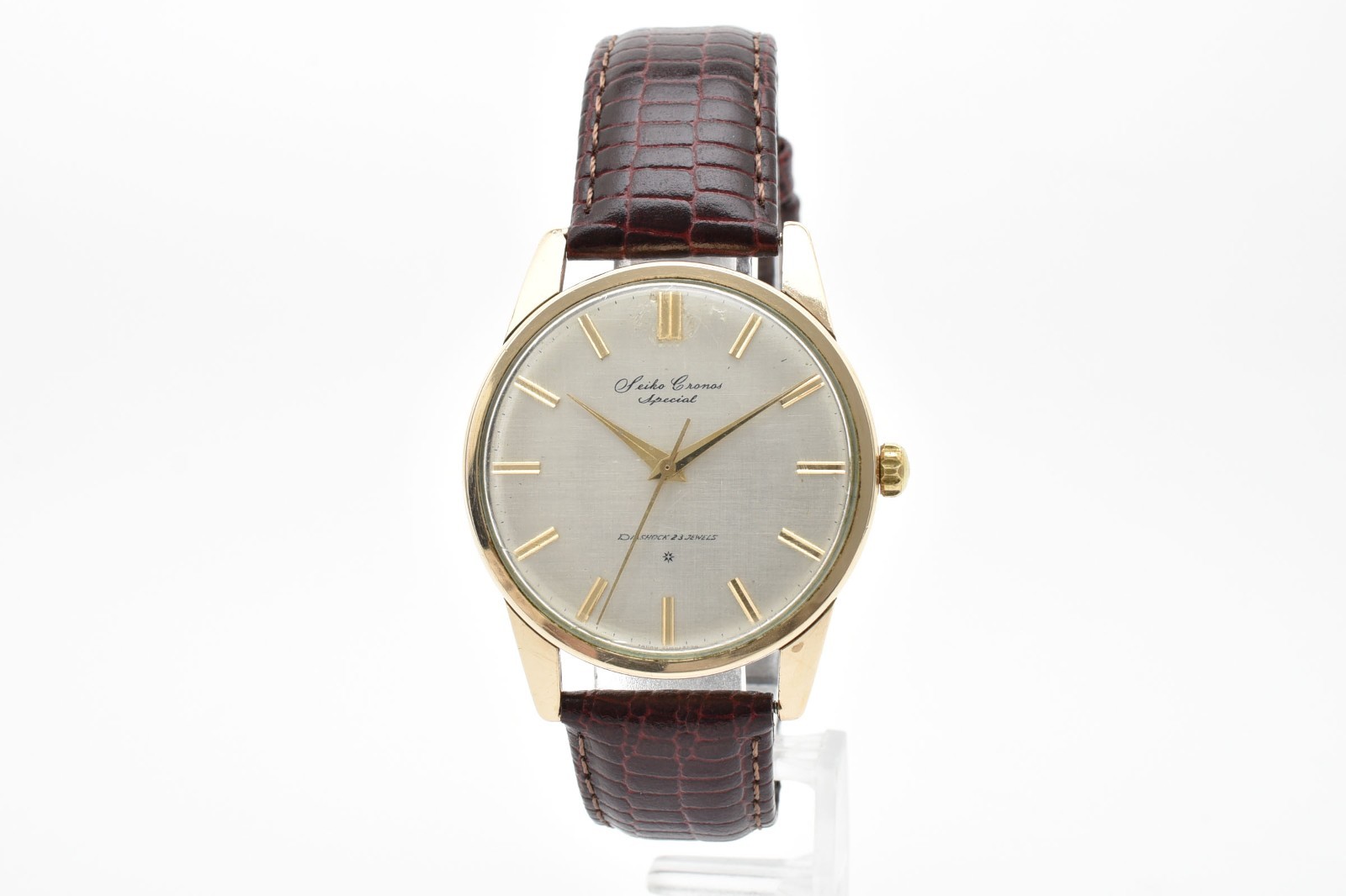 [Exc+5 New Belt] SEIKO Cronos Special 15033 Gold 36mm Men’s Manual Vintage Watch