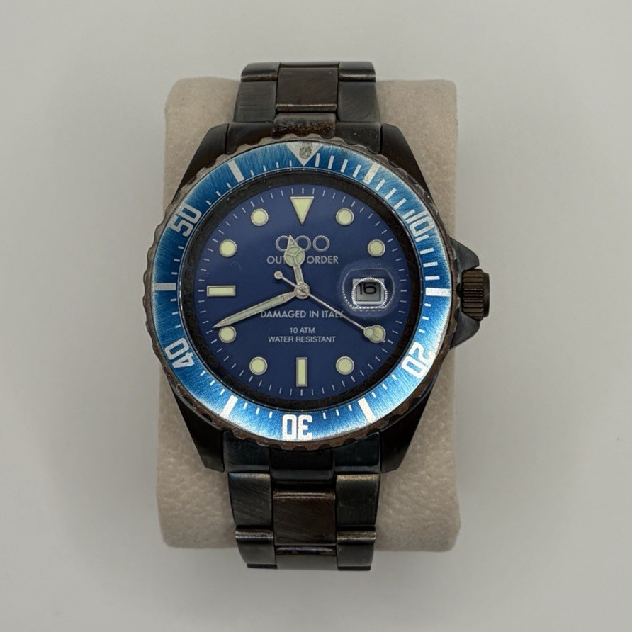 Brand: Out Of Order – Made in Italy – Casanova – Blue Dial Quartz Date 100m 45mm