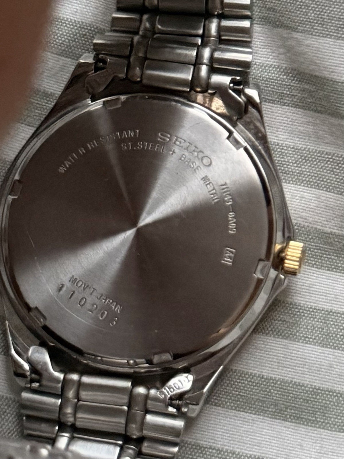 Seiko Quartz Dress Day/Date 35mm Gray Dial Two-Tone Steel Bracelet