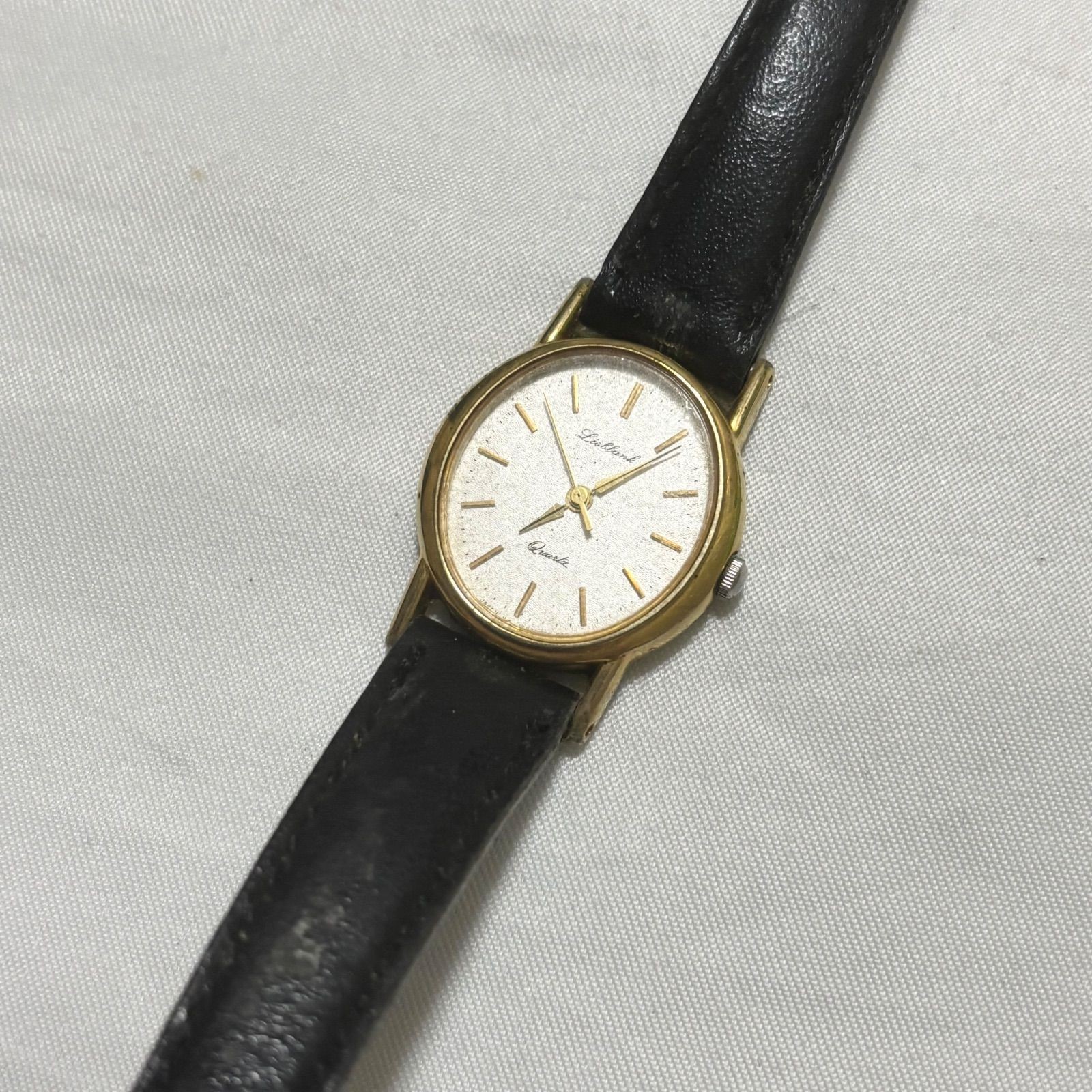 Orient Lisblank J65407-30 Quartz Wristwatch Ivory Black Battery Dead