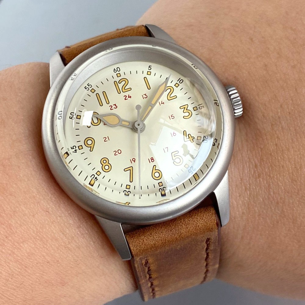 Japan NH35A Leisure 20ATM Diving 36mm Retro Mechanical Men Watch Domed Sapphire