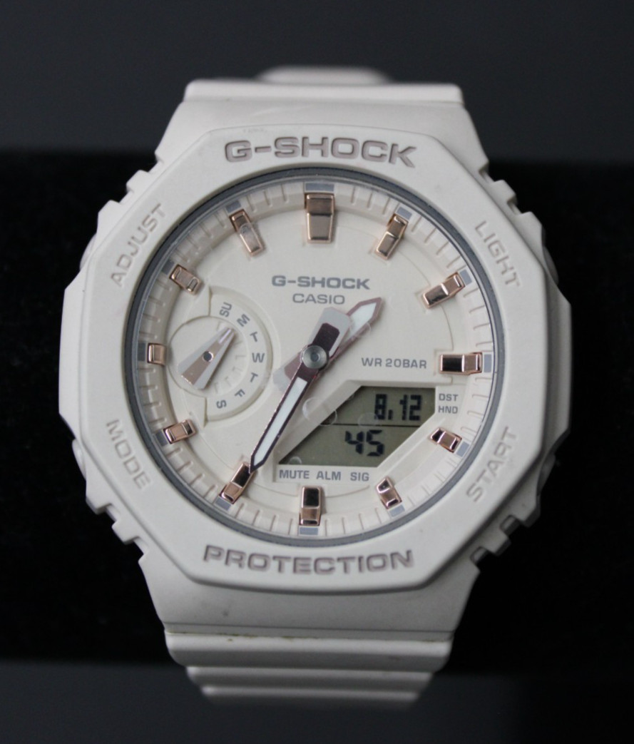 Casio G-Shock GMA-S2100 Womens Analog Digital Carbon Core Watch Beige Resin Band