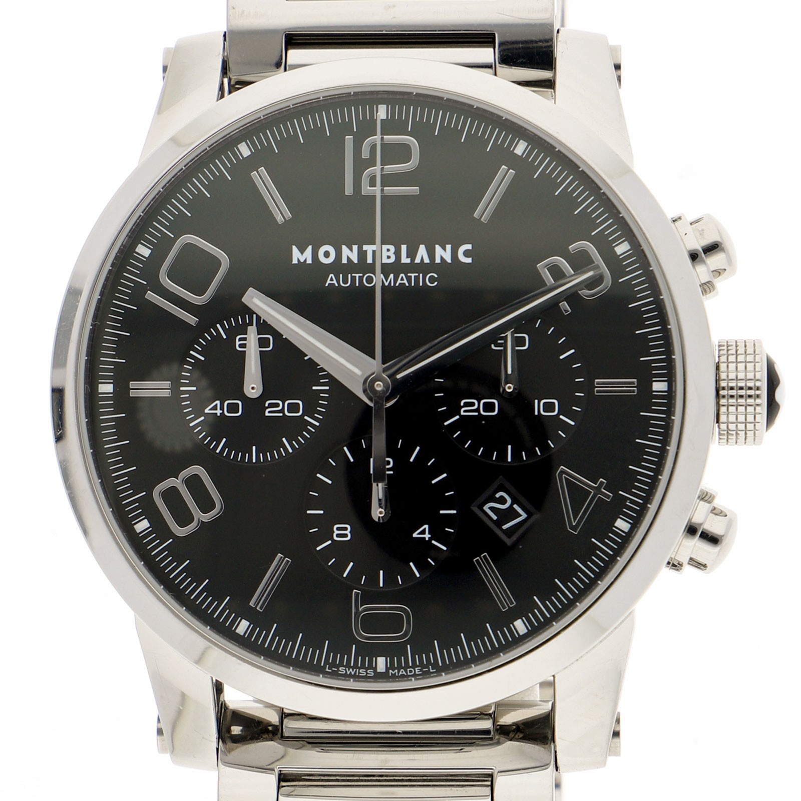 MONTBLANC 7141 Timewalker Chrono black Dial Automatic Stainless Steel Men’s