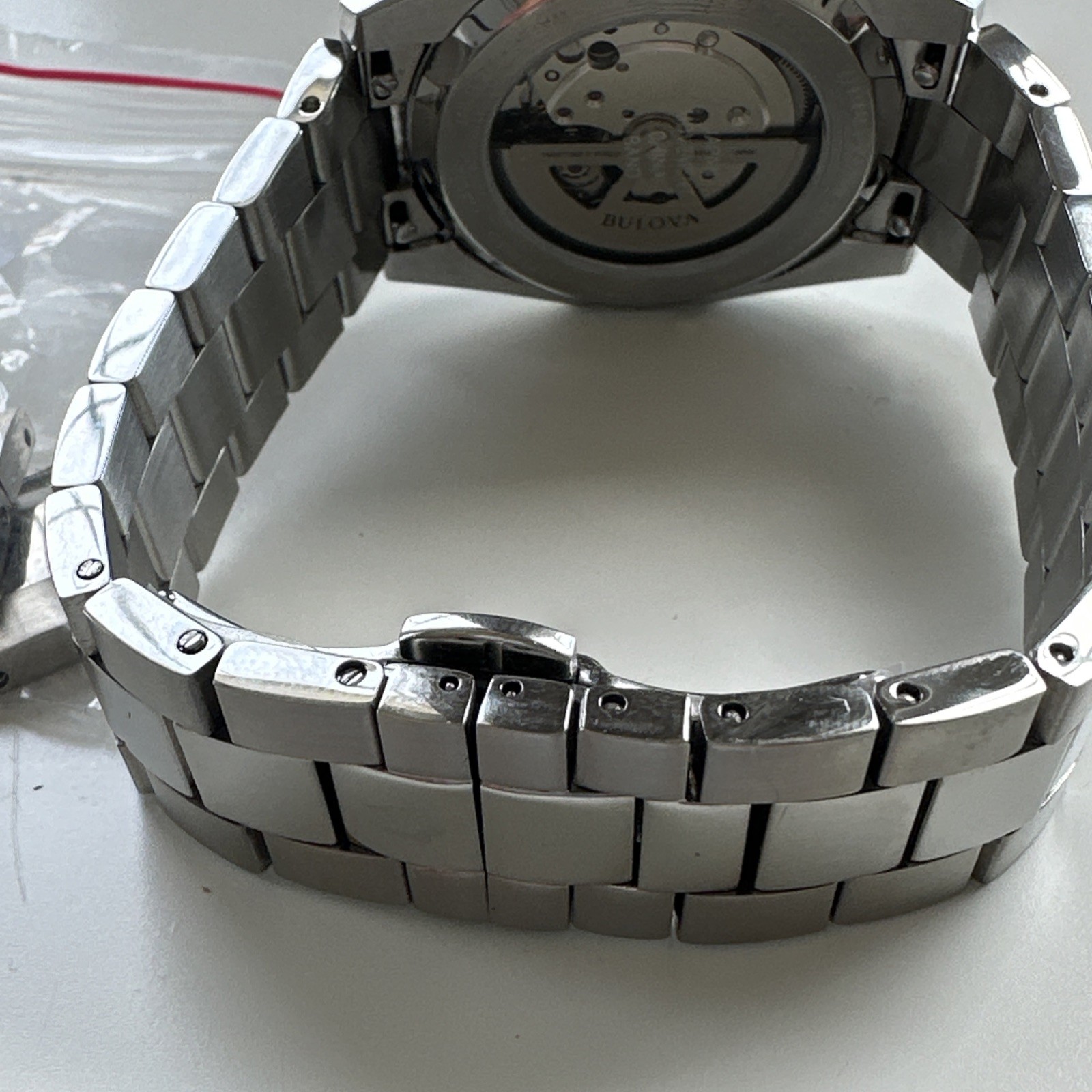 Bulova Mens Classic Calendar Automatic Silver Stainless Steel Watch 39 MM 98B422