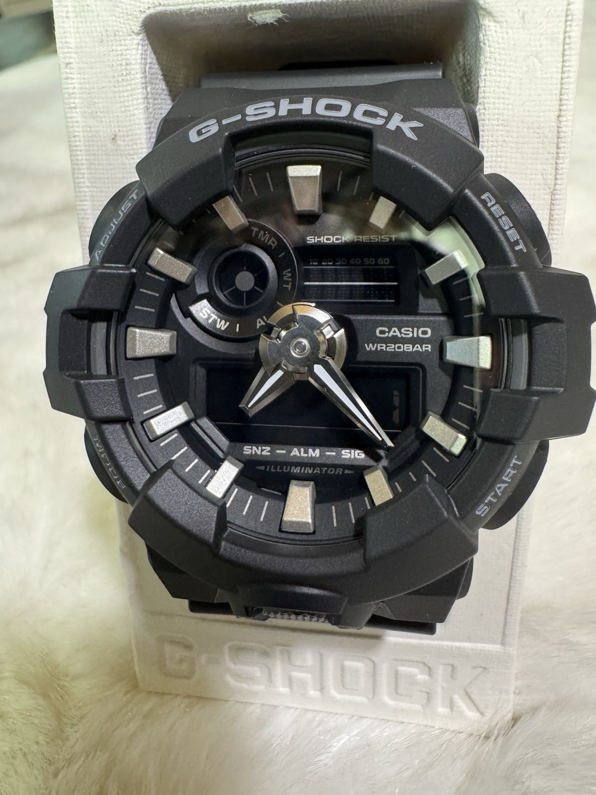 Casio G-SHOCK GA-700-1B Analog/Digital 200m Quartz Black Resin Watch Box