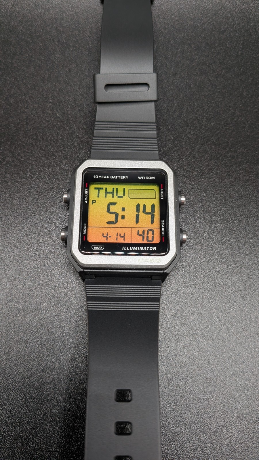 Casio W-221H “Golden Hour” Digital Watch Custom Build Retro Vintage Sunset Gold