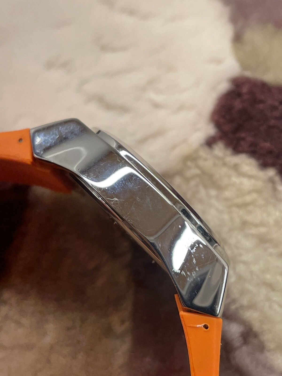 AVIREX MEN’S RX55018G1 RUBBER STRAP WATCH.