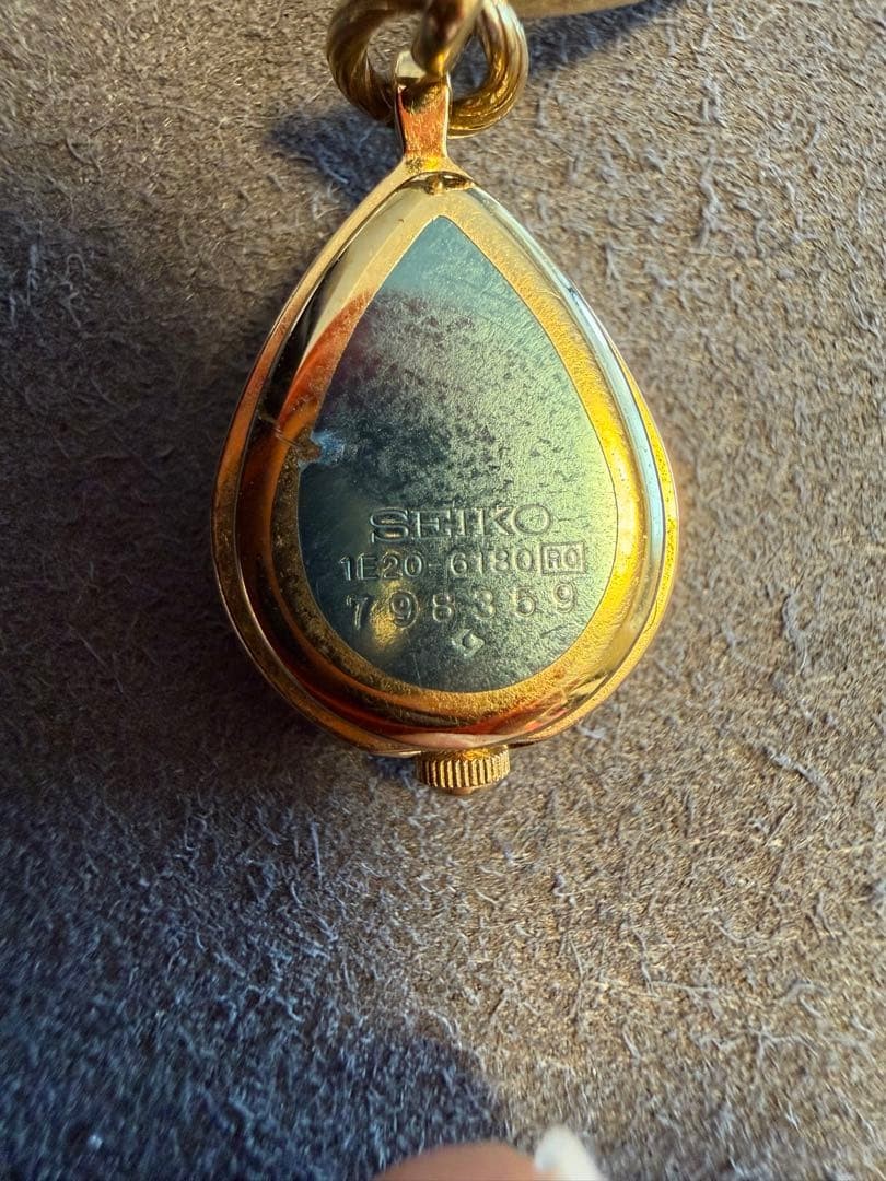 SEIKO Pendant Pocket Watch, Gold/Silver
