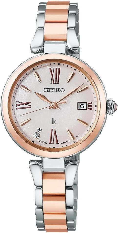 SEIKO LUKIA SSQW082 Quartz Analog Women Pink-Dial Pink|Gold|Silver-Band Wristwat