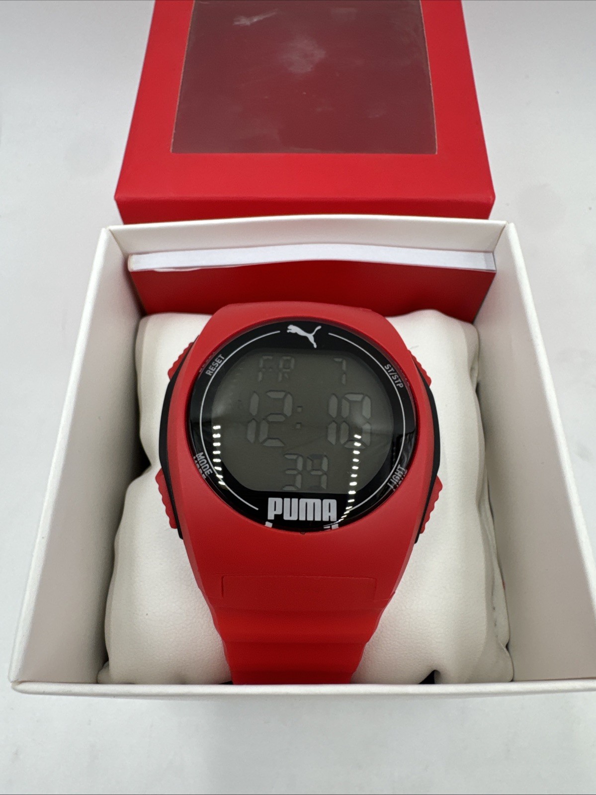 Puma Unisex Puma 4 Polyurethane Watch Red m Water Resistant 10ATM P6014