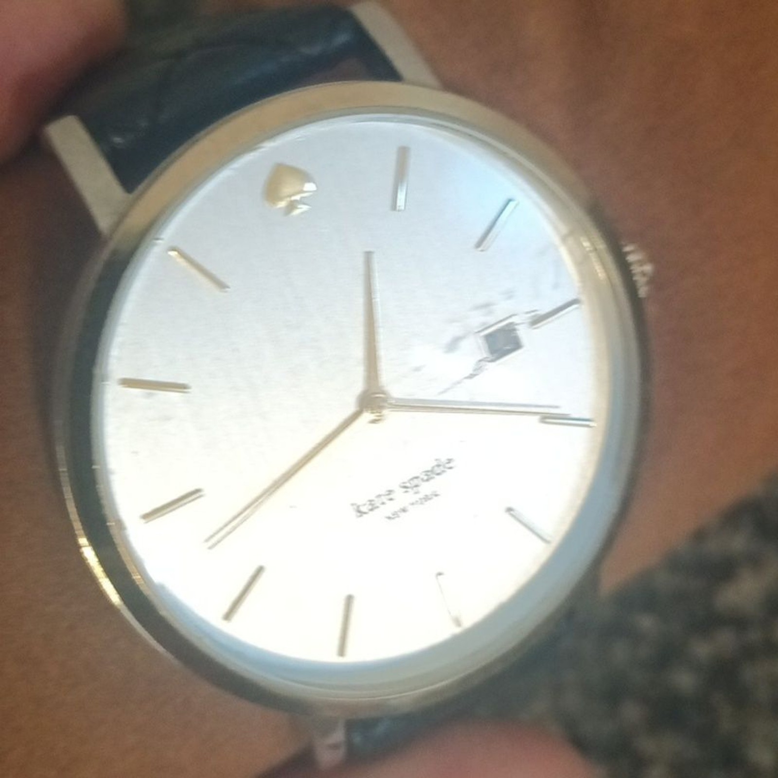 Kate Spade Metro Grand white dial black quilted leather women’s watch