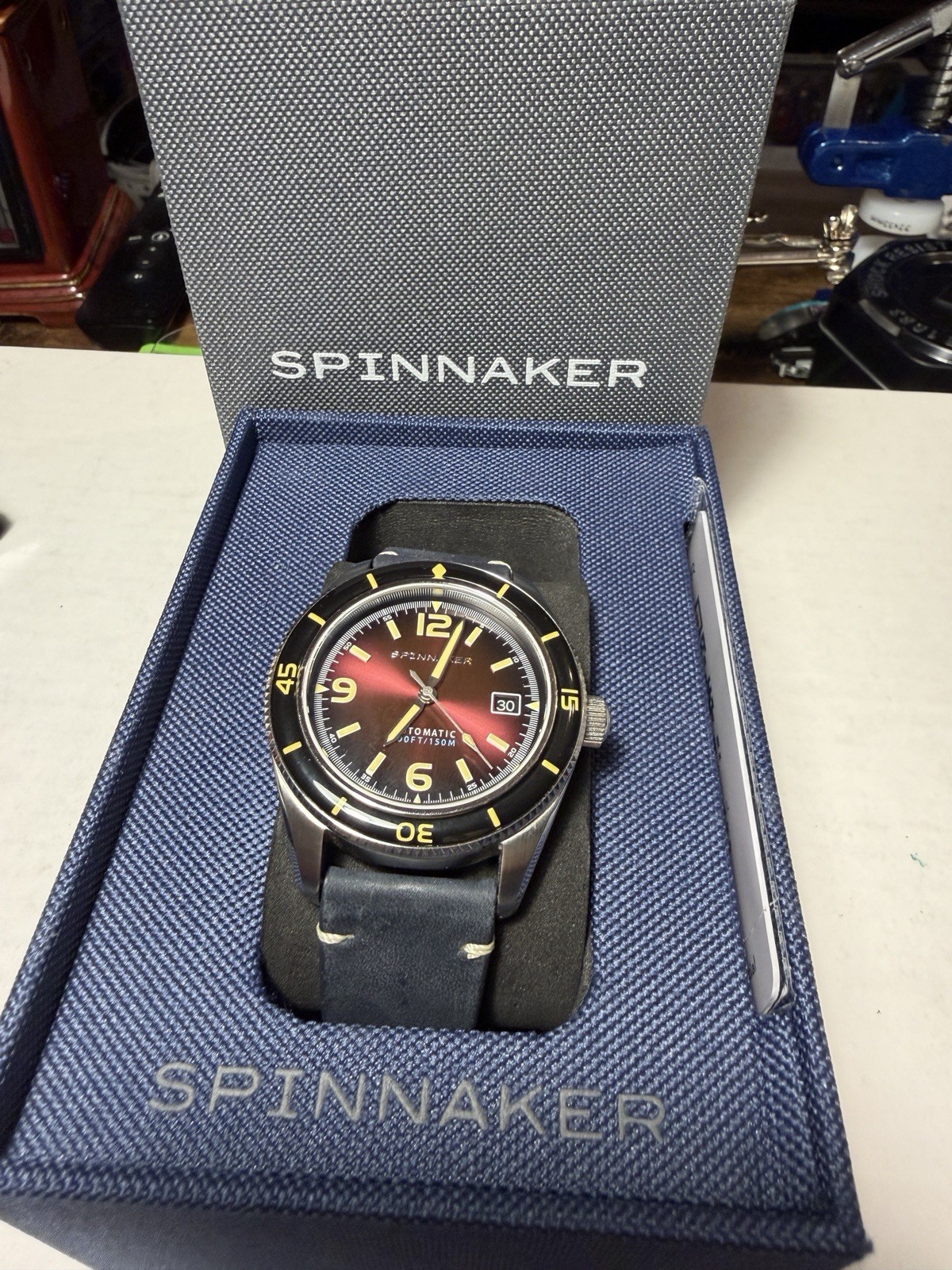Spinnaker Fleuss Automatic Red Dial Stainless Steel Case Men’s Watch SP-5055-07