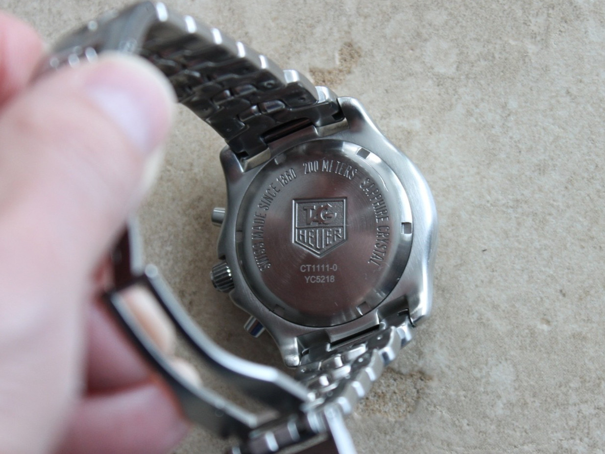 TAG Heuer CT1111.BA0550 Mens Link Chronograph Watch Black Silver Jason Bourne