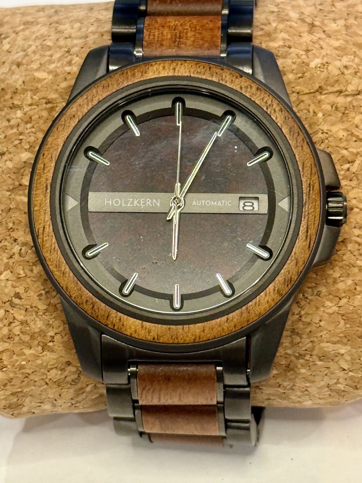 Holzkern Dolni Automatic Mens Watch Wood and Gunmetal