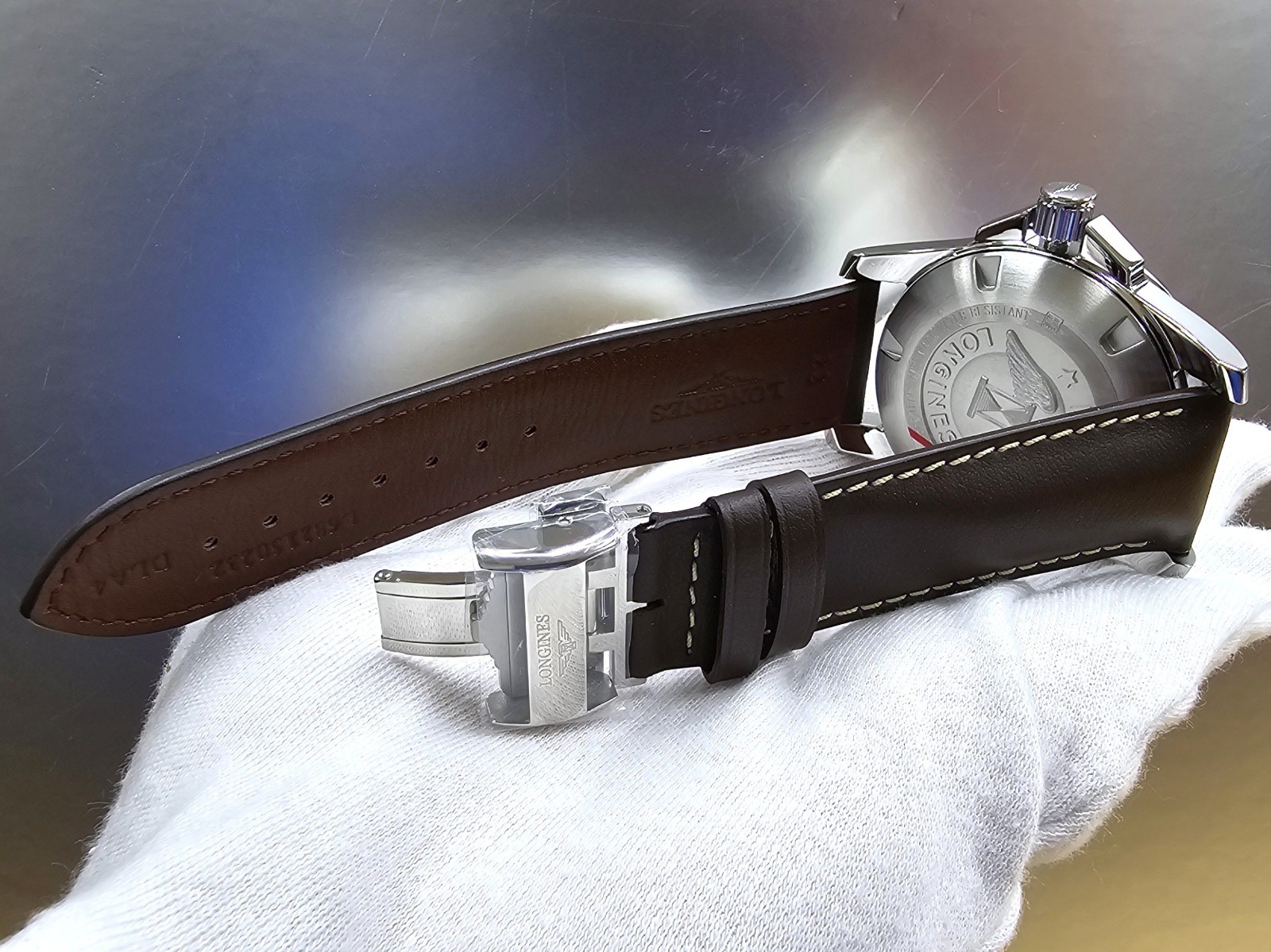 Longines Conquest 43mm Brown Leather Band Watch L3.760.4.76.5