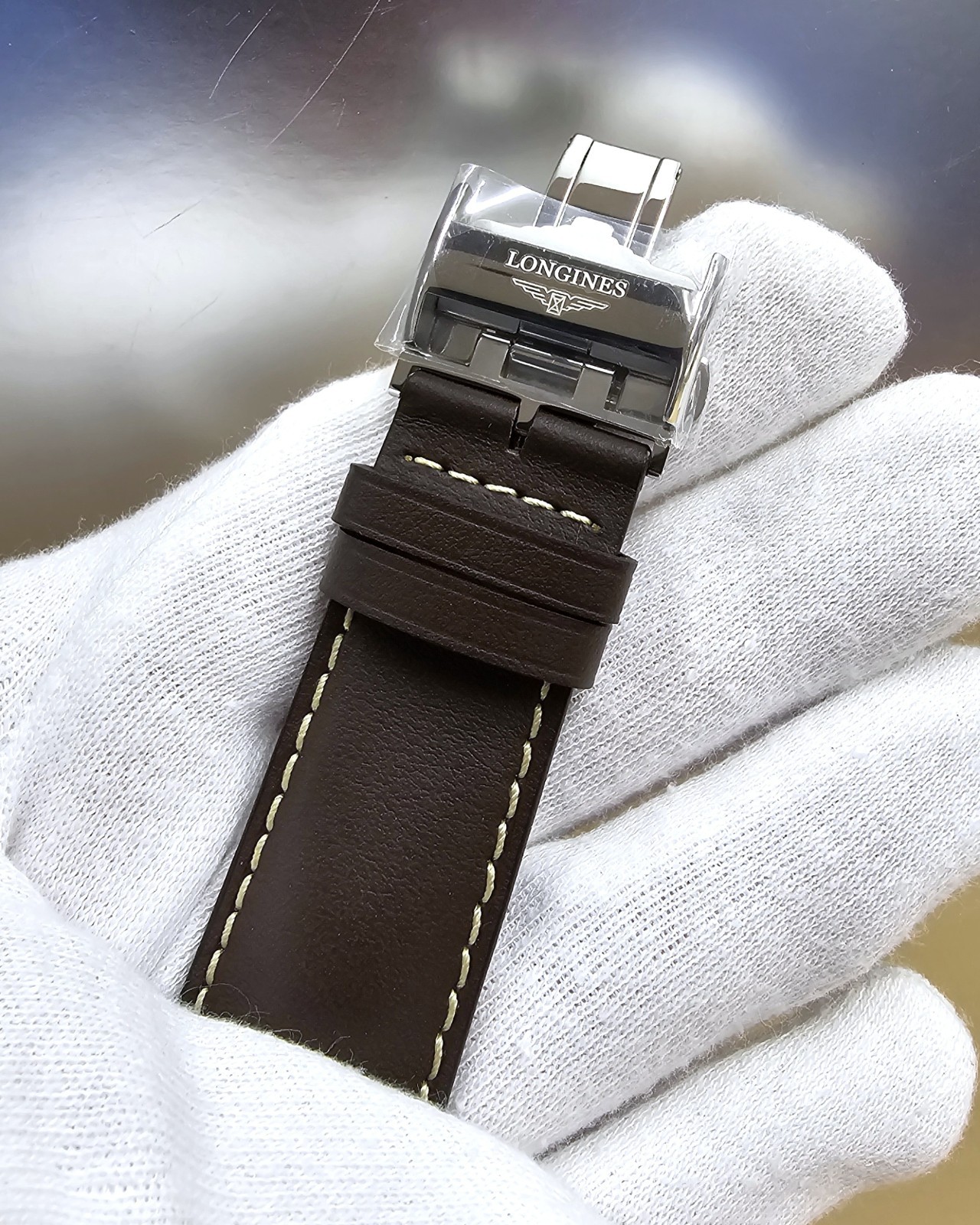 Longines Conquest 43mm Brown Leather Band Watch L3.760.4.76.5