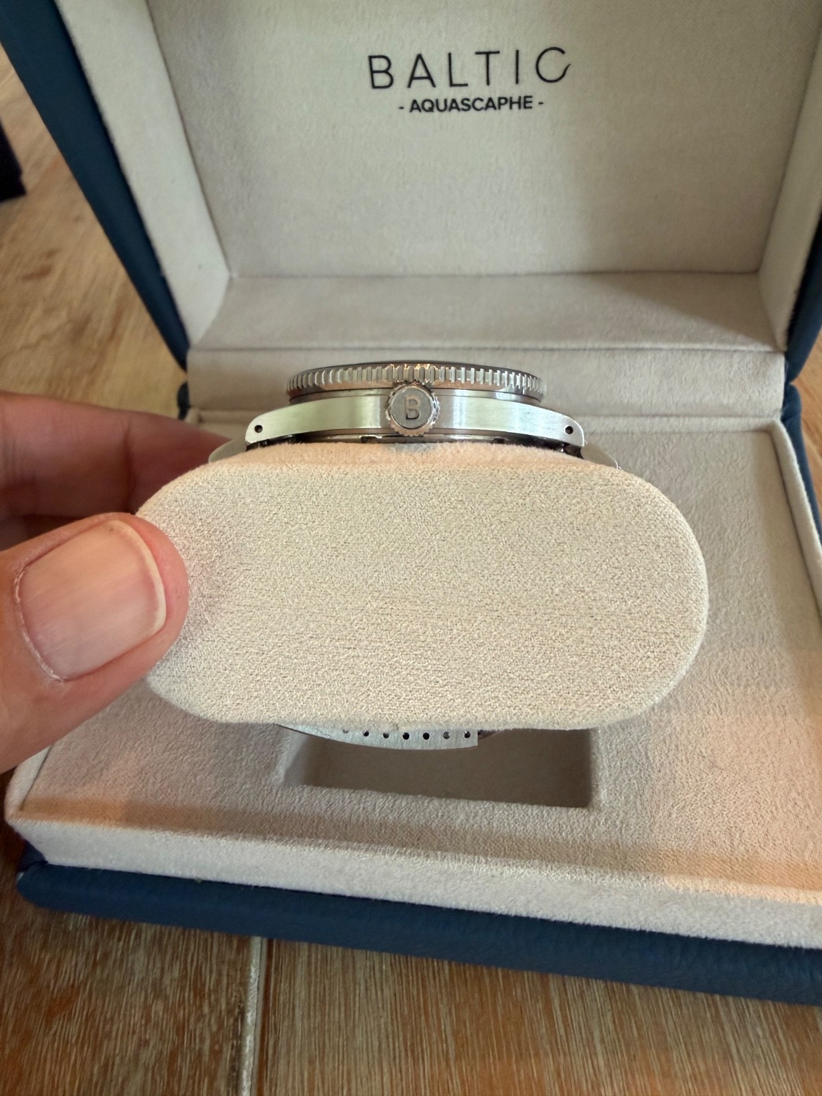 Baltic Aquascaphe Classic Blue. 39mm watch.