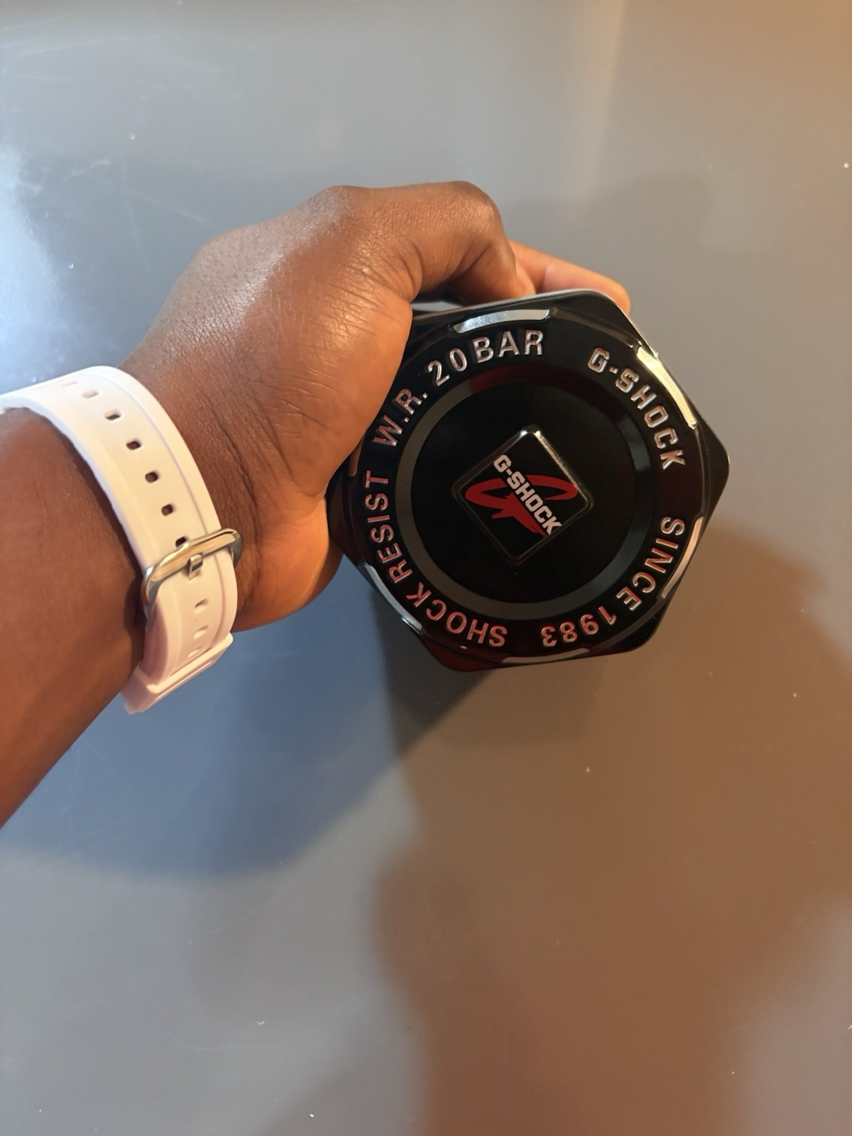 G-SHOCK Shock-Resistant 200m Analog-Digital White Resin Watch w/ Box