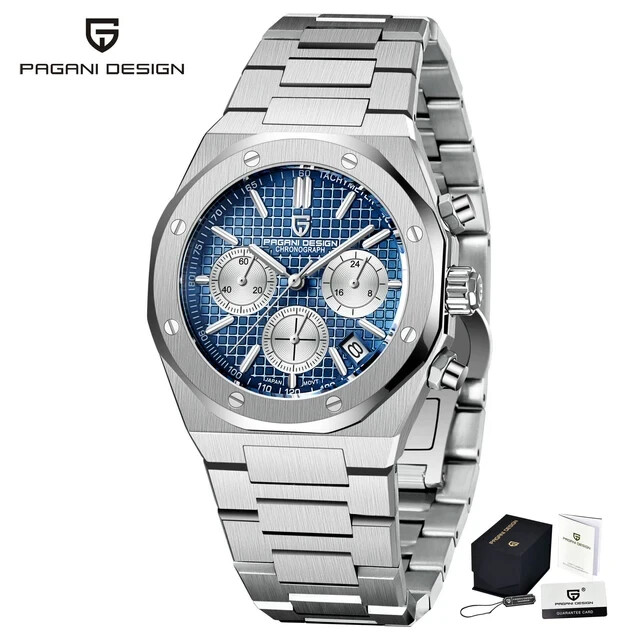 PAGANI DESIGN 2024 New Stainless Steel Watch Luxury Sports Chronograph Quartz