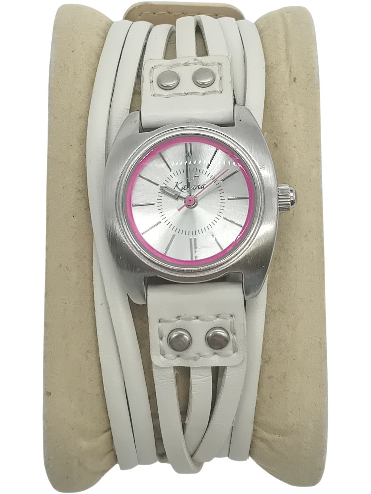 KAHUNA Women’s White Pink Dial Multi-Strap Wristwatch Pre-Loved