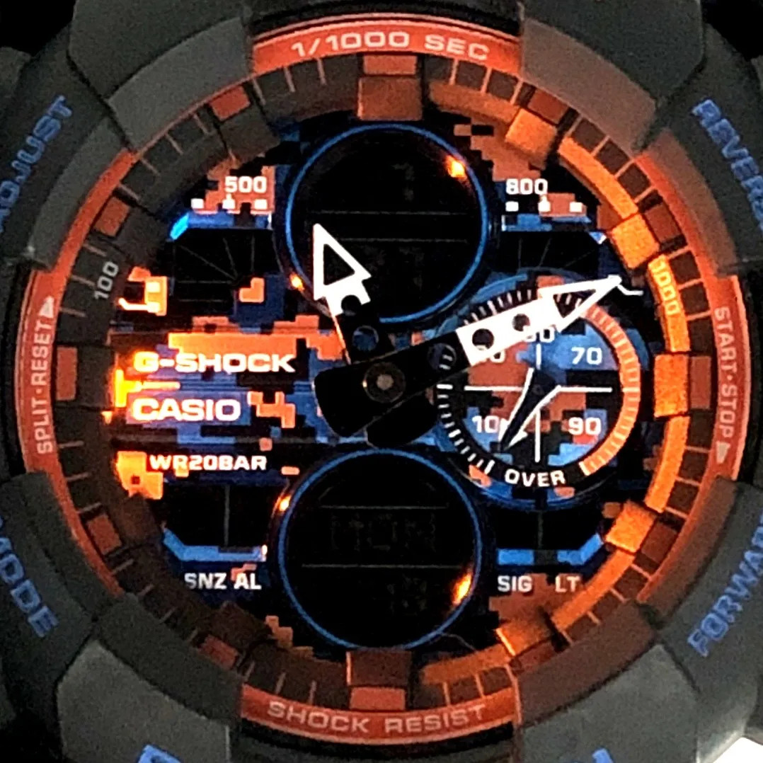 G-SHOCK GA-140CT-1A City Camouflage Series Big Case Black Blue Orange Released F