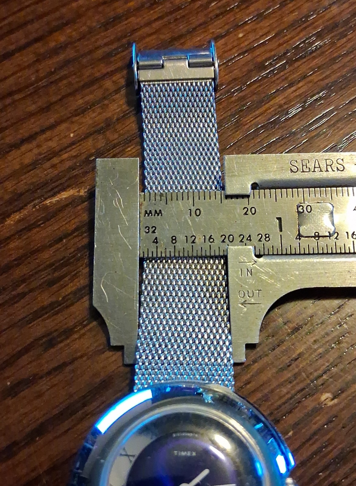 Vintage Timex Cobalt UFO Watch Chrome Stainless Mesh MCM See Pics/Description