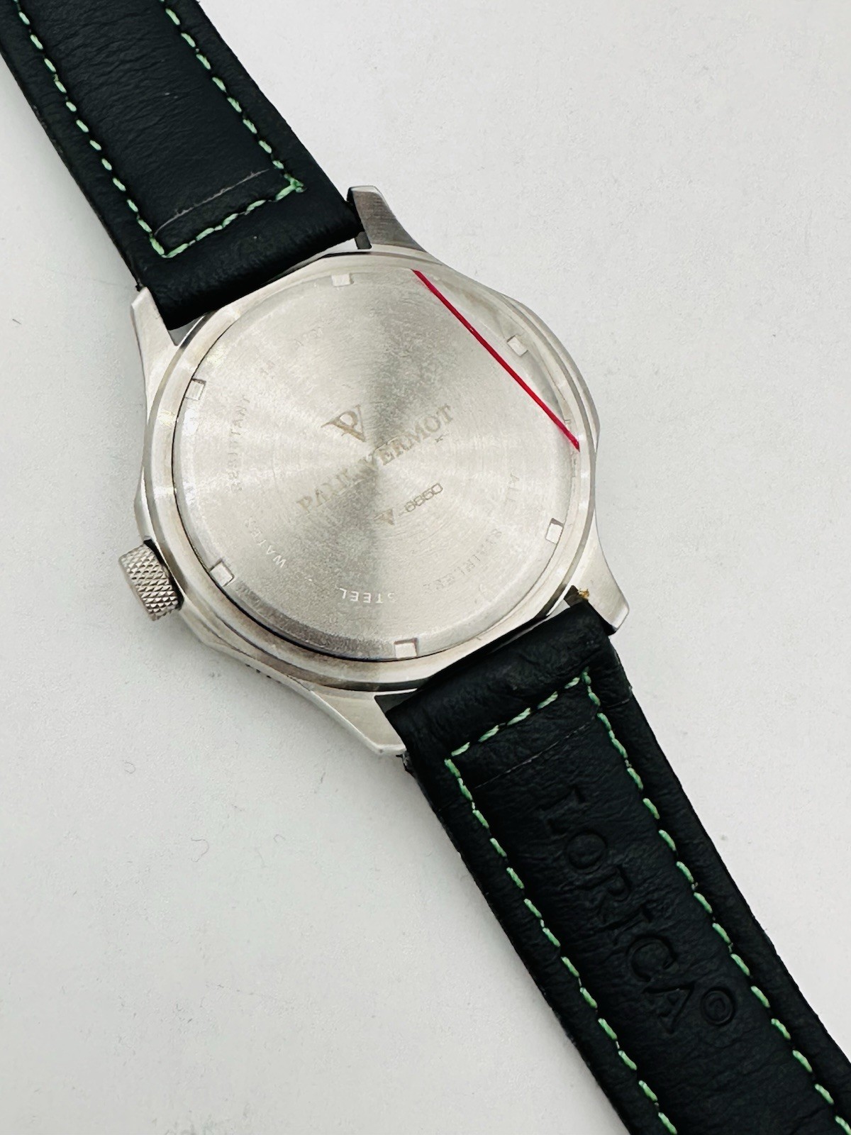 Paul Vermot Sub WR100m PV6650W/278 Quartz Stainless Steel Watch New