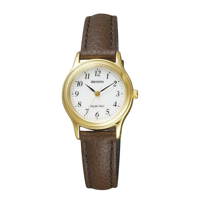 Citizen RS26-0031C Ladies Solar Watch, Gold Case, Leather Band, Simple Design