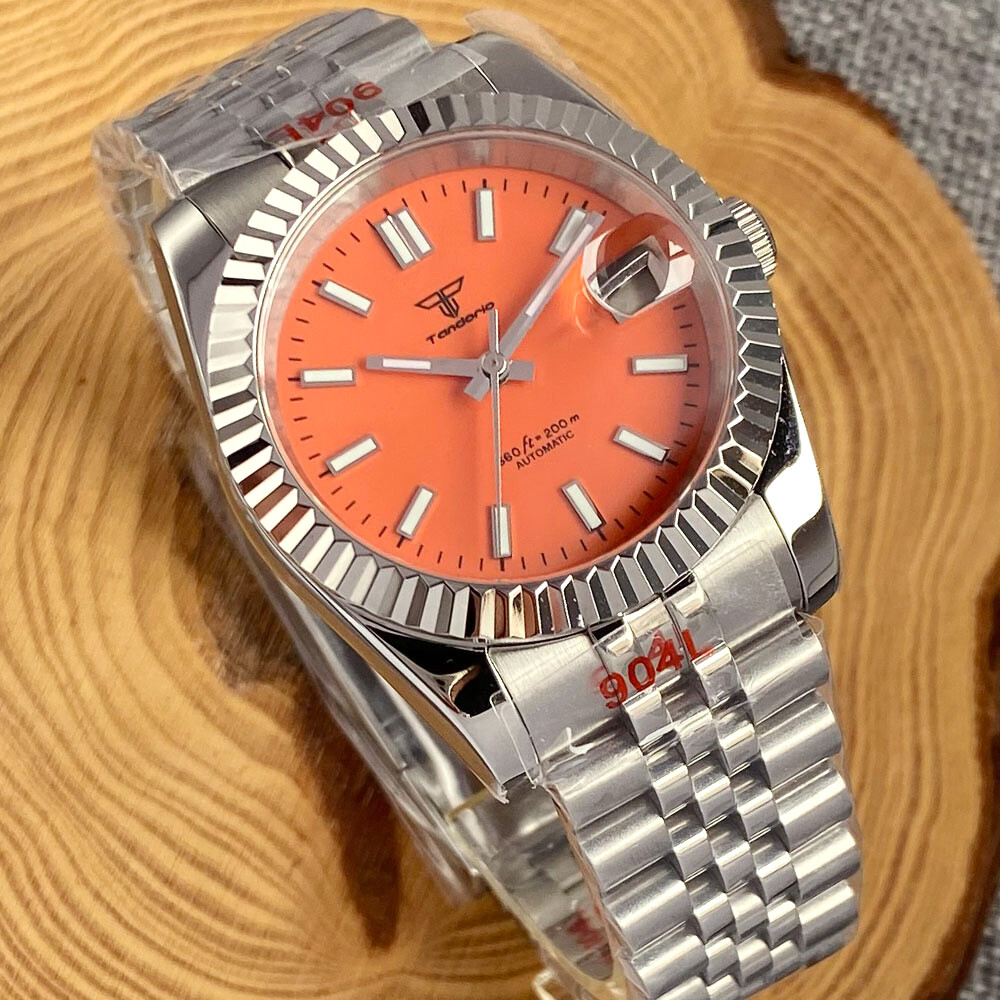 Tandorio 36mm/39mm Fluted Bezel Japan NH35A Sapphire Glass Auto Men Watch Date