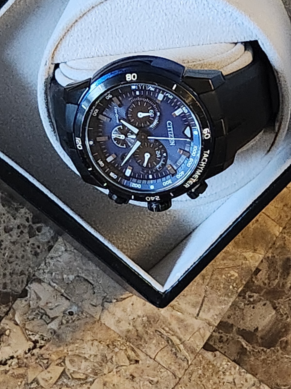 Citizen Men’s 48mm Blue Eco-Drive Chronograph Watch CA4155-12L – NICE SHAPE!