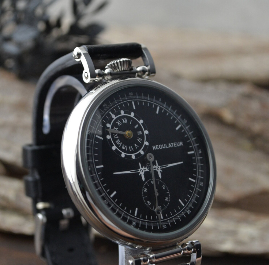 Watch Regulator Molniya Mechanical PILOT Wrist Aviator Russian Men USSR Molnja
