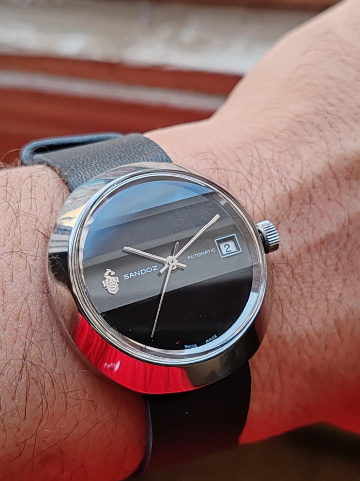 Sandoz Automatic vintage – Rare Black Dial