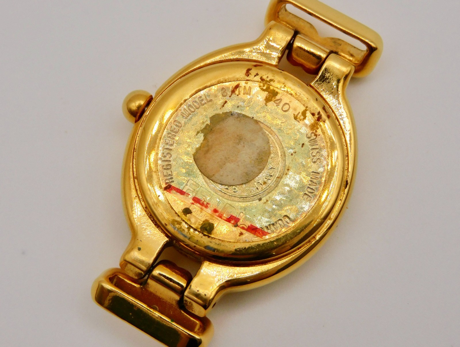 FENDI 640L Color Change Belt Gold Quartz Womens Watch in Box